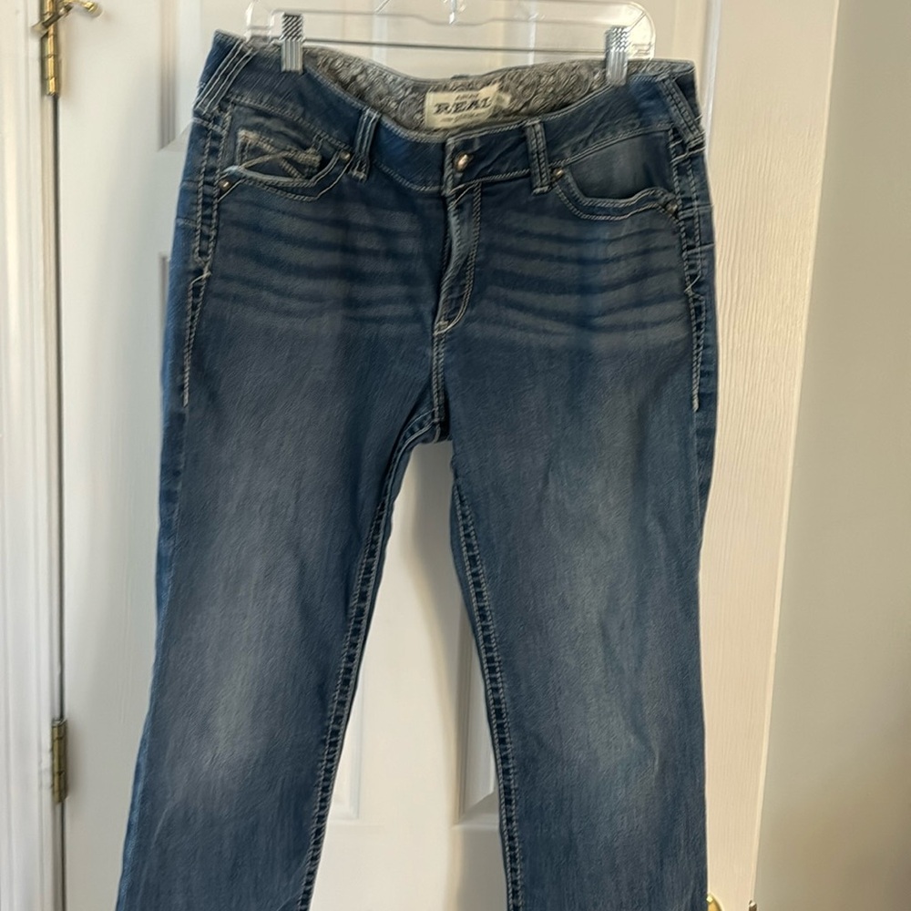 Womens Ariat Jeans Mid-Rise Straight Sz.33R pre-owned good condition